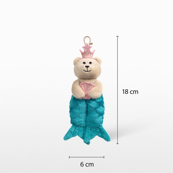 STARBUCKS Anniversary Collection: mini Coral Siren Bearista Bear Keychain Carousel 1