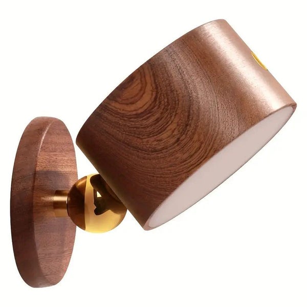 NNETM Wireless Sapele Wood Bedroom Reading Lamp in Sapele Wood color Carousel 1