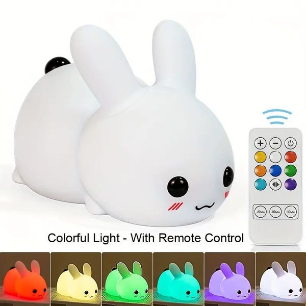 NNETM LED Cute Bunny Night Light - Rechargeable Color Changing Lamp for a Glo... Carousel 10