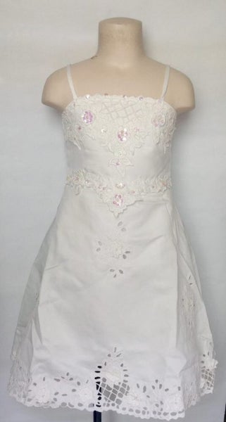 Sateen flower girl dress, size4 Carousel 1