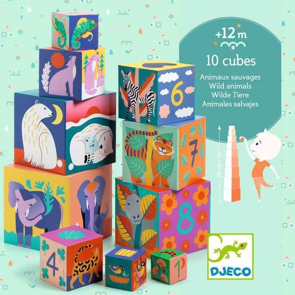 Djeco: Wild Animal Blocks Carousel 2
