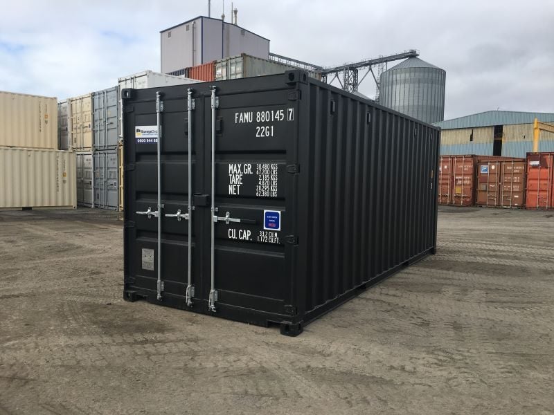 20ft Std New Build Shipping Container - Black - Blue - Beige Carousel 2