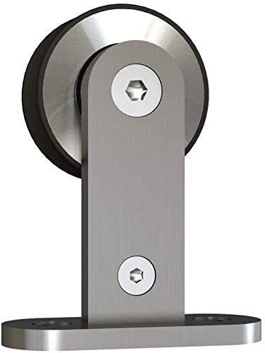 2M Stainless Steel Antique Single Sliding Barn Door Hardware Track Roller Kit Carousel 1
