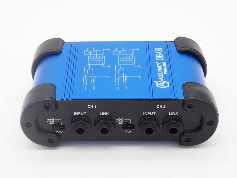 Passive Dual Channel Direct Box/DI Box DB-06 Blue (PA12) Carousel 2