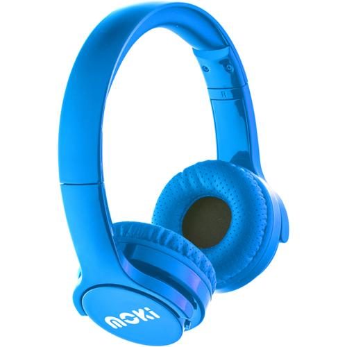 Moki Brites Wireless On-Ear Headphones - Blue Flexible & Lightweight Design - Carousel 1
