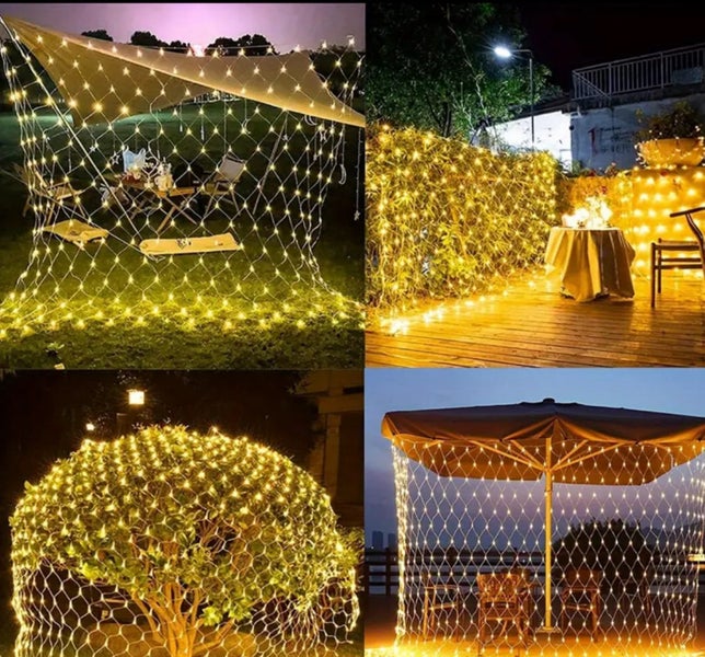 Waterproof Solar Net light Christmas light - Multi colour Carousel 6