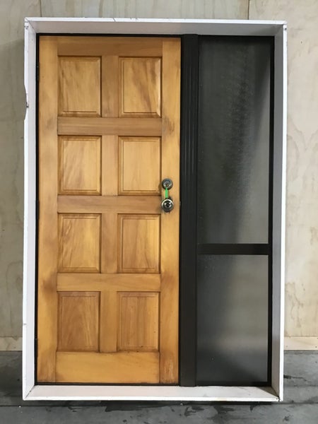 Kauri Door in Aluminium Frame 1400w x 2050h Carousel 2