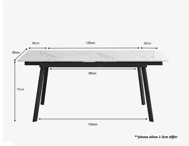 Extendable Dining Table Marble Marble Ceramic Carousel 5
