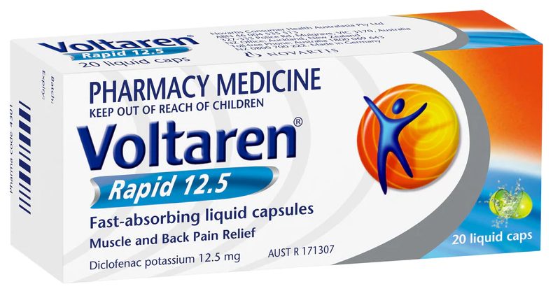 Voltaren Rapid 12.5mg 20 Liquid Capsules for Pain Relief Carousel 1