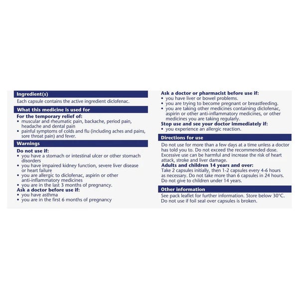 Voltaren Rapid 12.5mg 20 Liquid Capsules for Pain Relief Carousel 2
