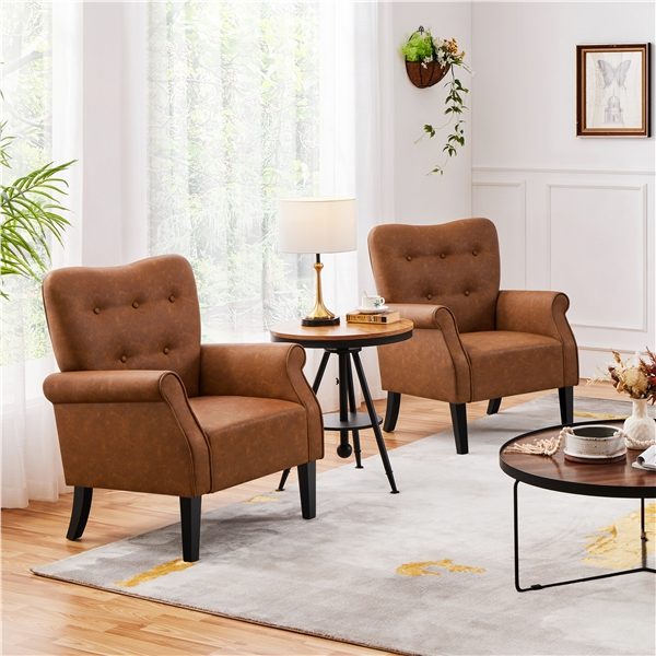 2pcs Accent Armchair Carousel 1