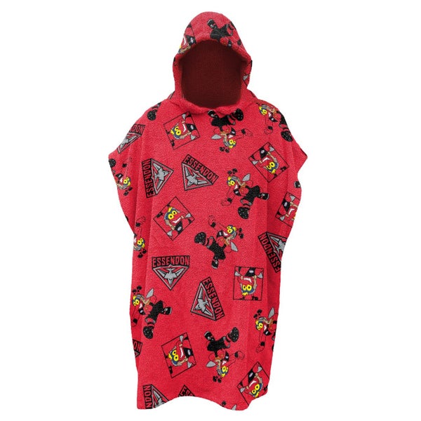 Essendon Bombers AFL Youth Hooded Beach Towel Carousel 1