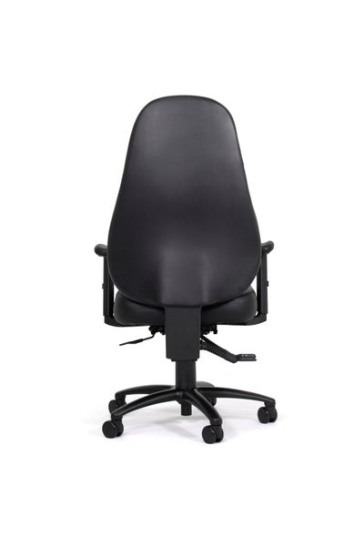 Knight's Vulcan 4 Lever 24/7 Highback Chair with Armrest, Black PU Fabric, Un... Carousel 6