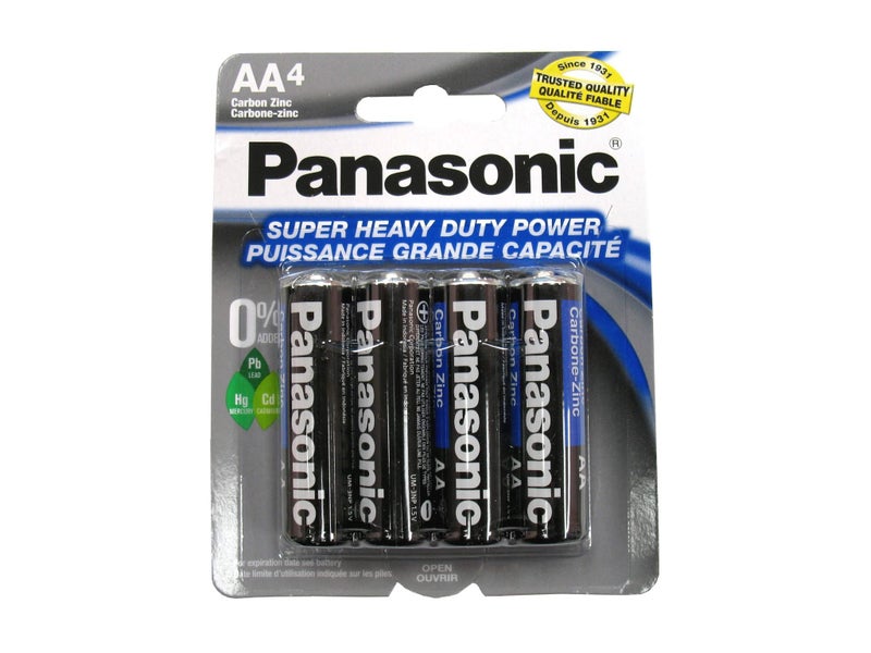 Panasonic AA Super Heavy Duty Battery - 4 Pack (AA4 x 1) Carousel 1
