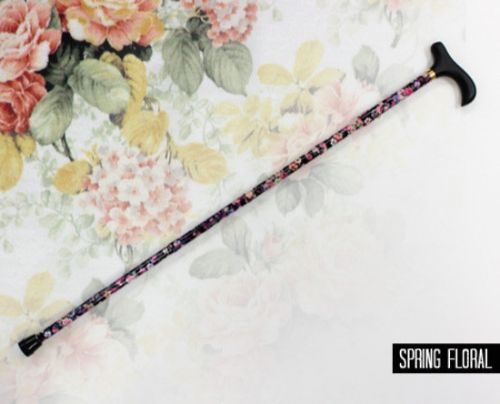 Folding Walking Stick - Spring Floral Carousel 1