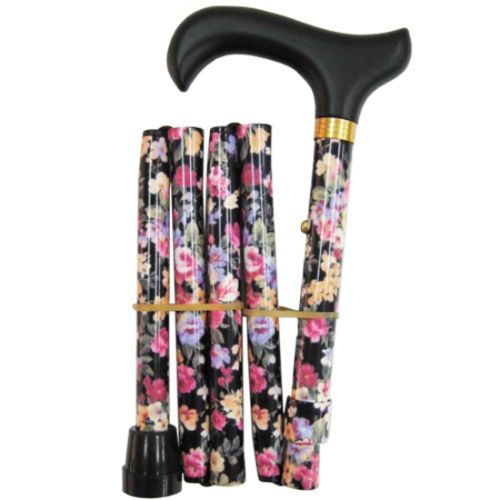 Folding Walking Stick - Spring Floral Carousel 2