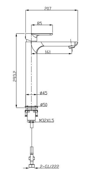Tall Mixer- Basin mixer in Chrome ** Watermark ** Carousel 3