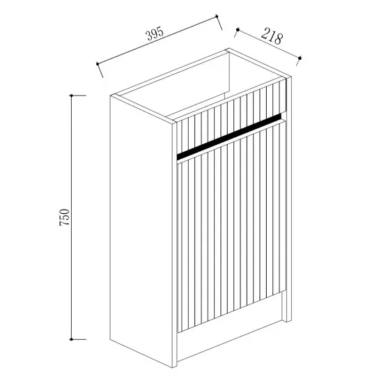 400mmx220mmx830mm Grey Hand Basin PLYWOOD FLOOR STANDING VANITY Carousel 3