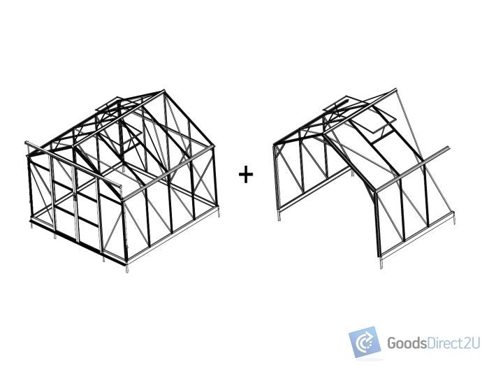 Greenhouse - Polycarbonate - 10mm, 525(L) x 300(W) x 261(H)cm Carousel 2