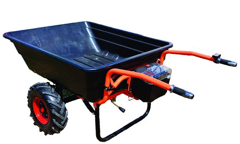EXTOL Electric Powered Wheelbarrow & Utility Trailer, 500W,40VLi Battery,300kg Carousel 1