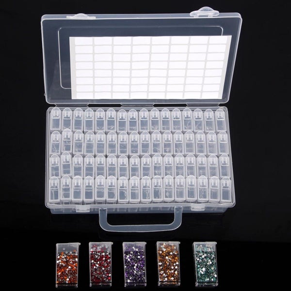 Diamond Painting Storage Containers 64 Gird, Portable Bead Storage Organizer62973869056898113
