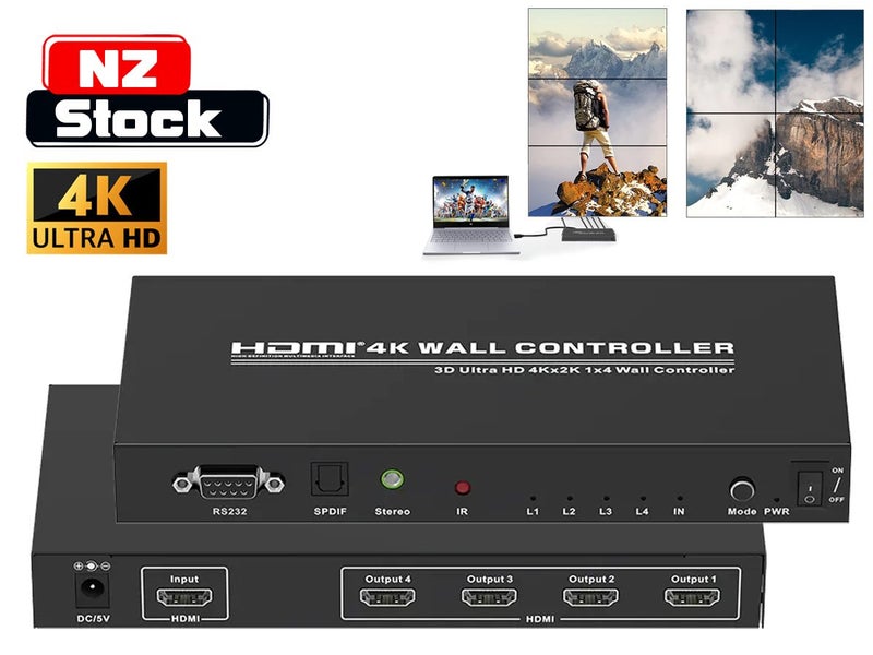 2x2 HDMI Video Wall Controller 4K (Auckland Stock) Carousel 1
