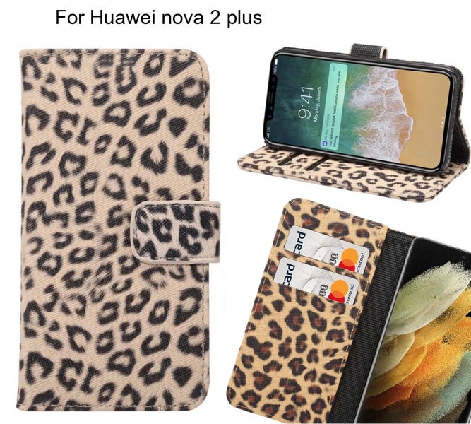 Huawei nova 2 plus Case Leopard Leather Flip Wallet Case Carousel 1