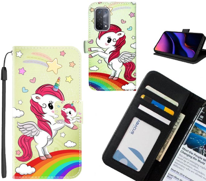 Oppo A74 5G case leather wallet case printed ID Carousel 1