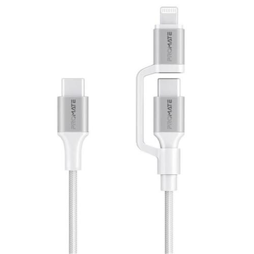 Promate POWERLINK-CCI.WT MFi Certified - 60W PD - 480Mbps USB-C Multi-Connector Carousel 1