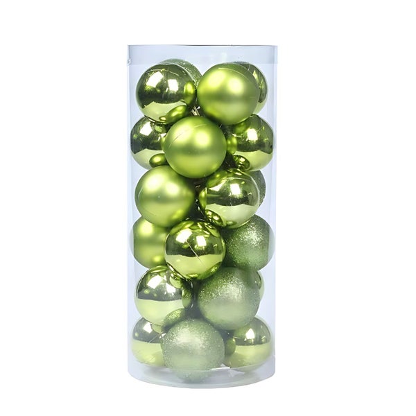 ANYDECO Christmas Balls Metal Green Shiny Hanging Decor Ornaments Carousel 1