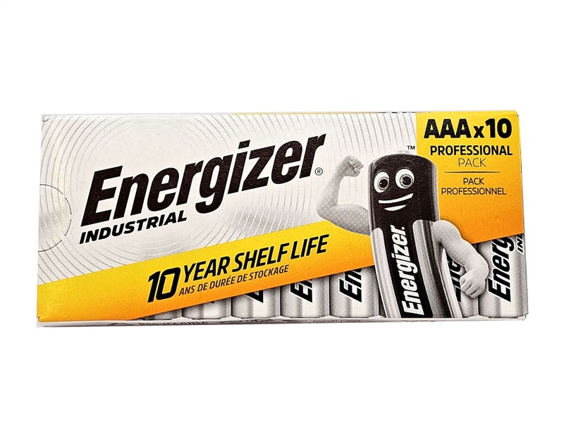 Energizer AAA Industrial Alkaline Batteries - 10 Pack (Box of 10), bulk Carousel 1