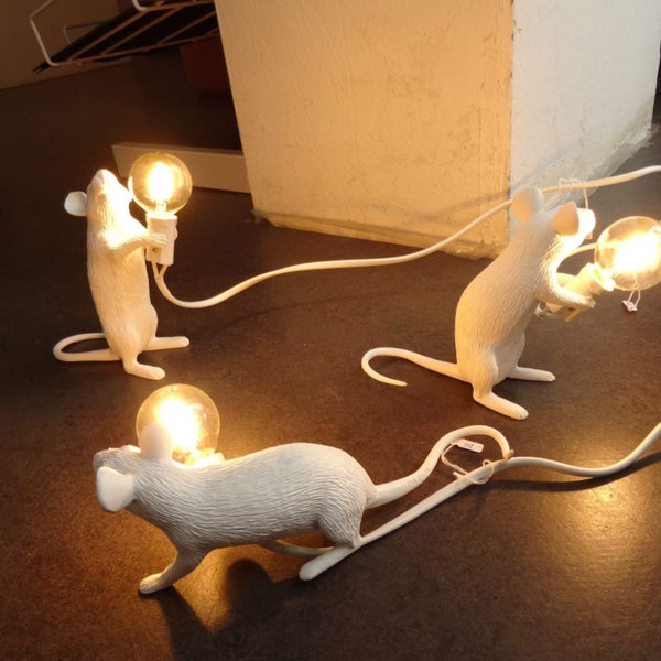 Set of 3 White Mouse Lamps63787097665538111