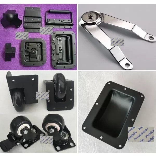 2Pcs Audio Road Flight Case Flush Butterfly Latch Hinge Corner Bracket Spring Carousel 2