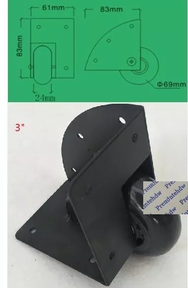 2Pcs Audio Road Flight Case Flush Butterfly Latch Hinge Corner Bracket Spring Carousel 1
