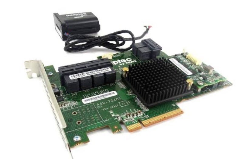 Adaptec 72405 24 Port Raid Card With BBU Carousel 1