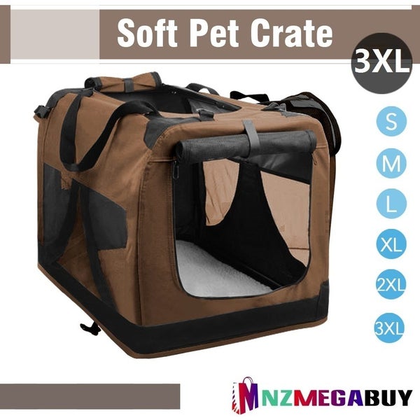 Dog Travel Cage Collapsible Soft Pet Crate 3XLarge/101x68x67cm Carousel 2