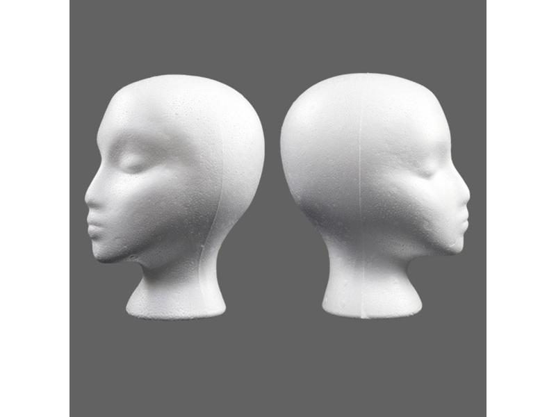 Women Styrofoam Foam Head Model Polystyrene Mannequin Head Model Lightweight Carousel 1