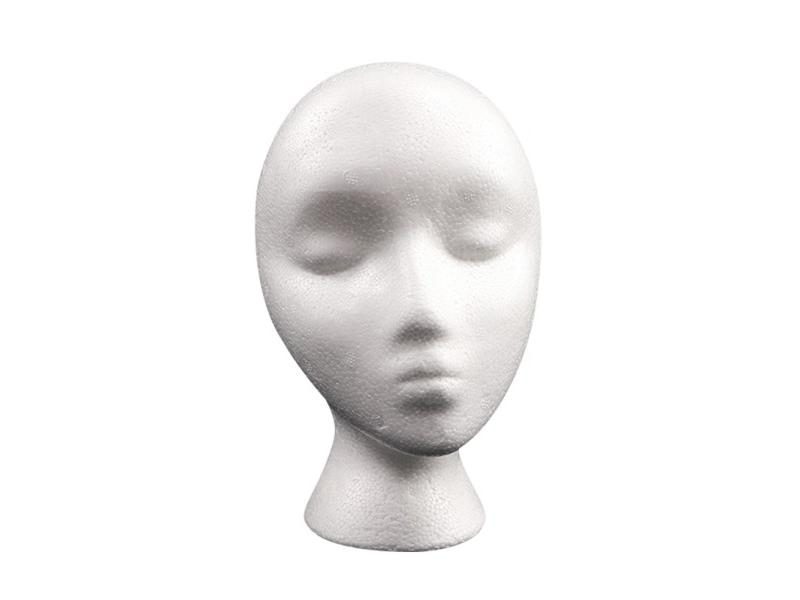 Women Styrofoam Foam Head Model Polystyrene Mannequin Head Model Lightweight Carousel 2