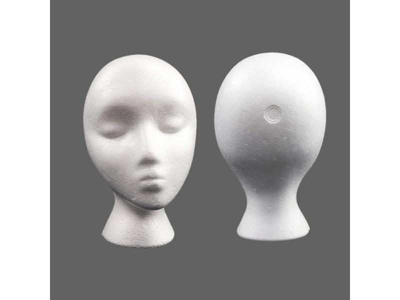 Women Foam Head For Hat Hair Wigs Display - Polystyrene Lightweight Durable Carousel 2