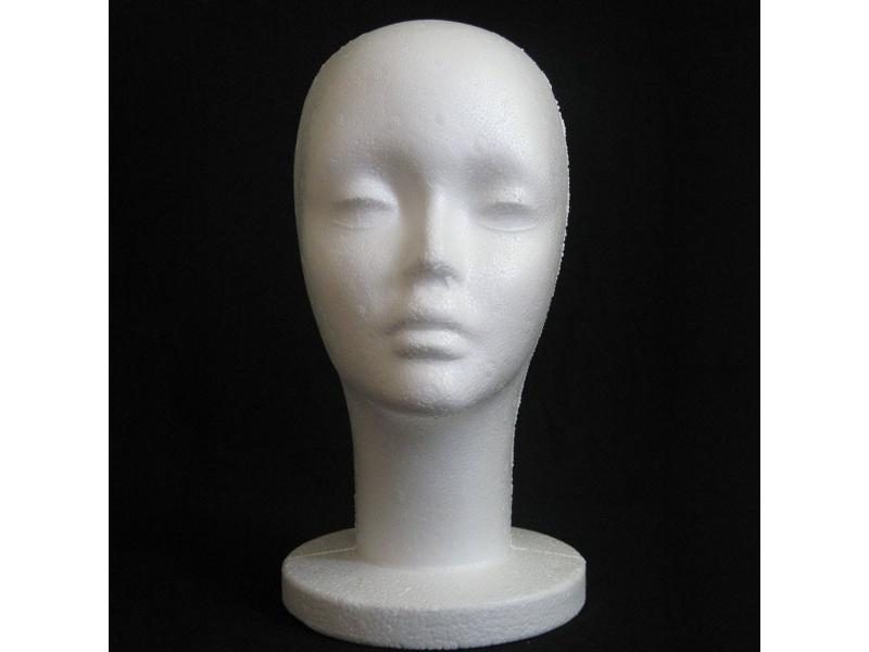 Female Mannequin Head Model With Foam Wig Glasses Display Carousel 1