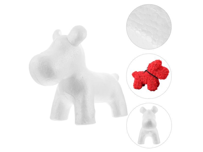 Foam Polystyrene Dog Craft Christmas Diy White Crafts Figurines Statues Animal Carousel 1