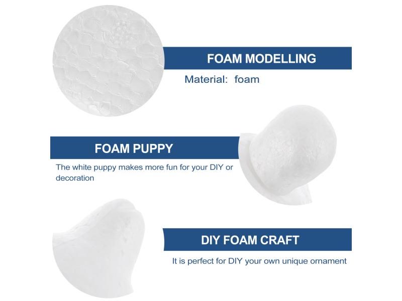 Foam Polystyrene Dog Craft Christmas Diy White Crafts Figurines Statues Animal Carousel 2