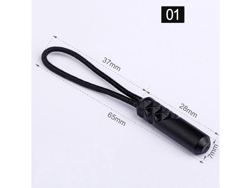 10pcs/lot Zippers Slider Puller End Fit Rope Tag Zip String Clip Broken Buckle Carousel 1