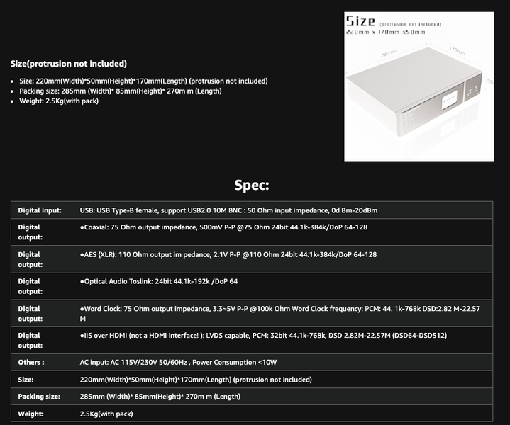 GUSTARD U18 DDC USB Digital Interface DSD512 PCM768Khz XU216 K2 Brand New Carousel 4