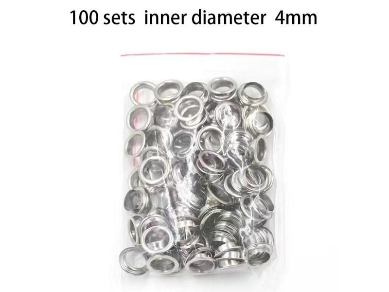 100sets 4mm Metal Eyelet And Eyelet Punch Die Tool Grommet DIY Manual Tools Kit Carousel 1