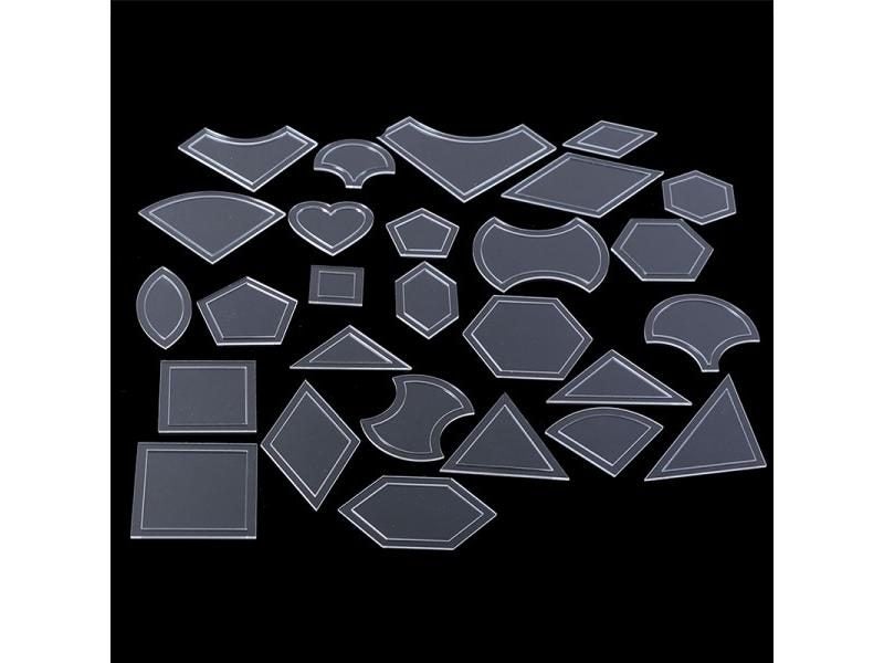 54pcs Transparent Acrylic Quilting Sewing Stencils Craft Ruler DIY Tool Carousel 1