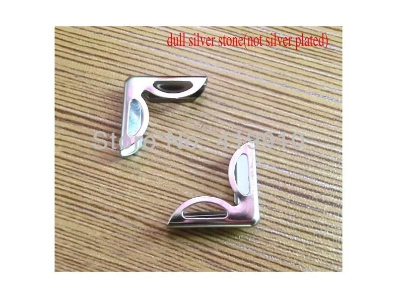 -100pcs Silver Stone Metal Book Corner Albums Menus Folders Corner Carousel 2