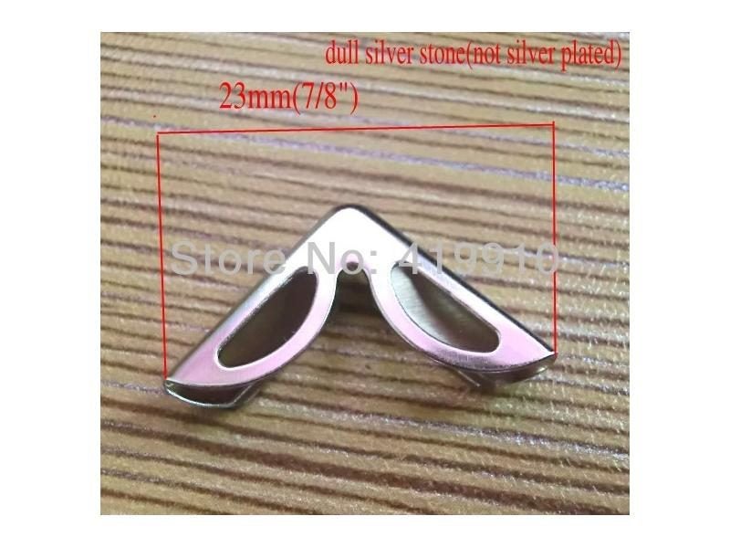 -100pcs Silver Stone Metal Book Corner Albums Menus Folders Corner Carousel 1