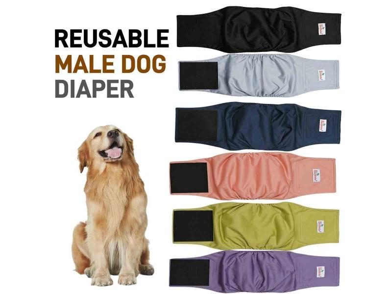 1PC Washable Reusable Dog Diaper For Pee Absorbent Leak Proof Carousel 2