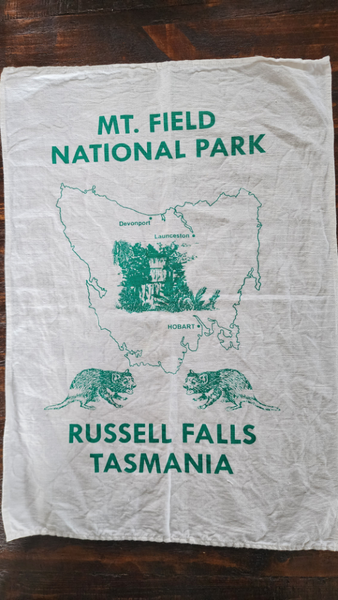 ~" Mt Field National Park Russell Falls Tasmania Vintage Tea Towel "~ Carousel 2